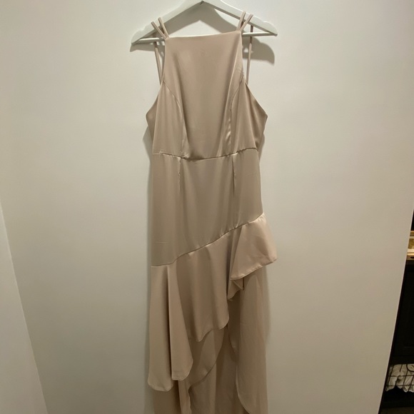 Satin Ruffle Hem Pinny Bodice Maxi by ASOS - Picture 2 of 8